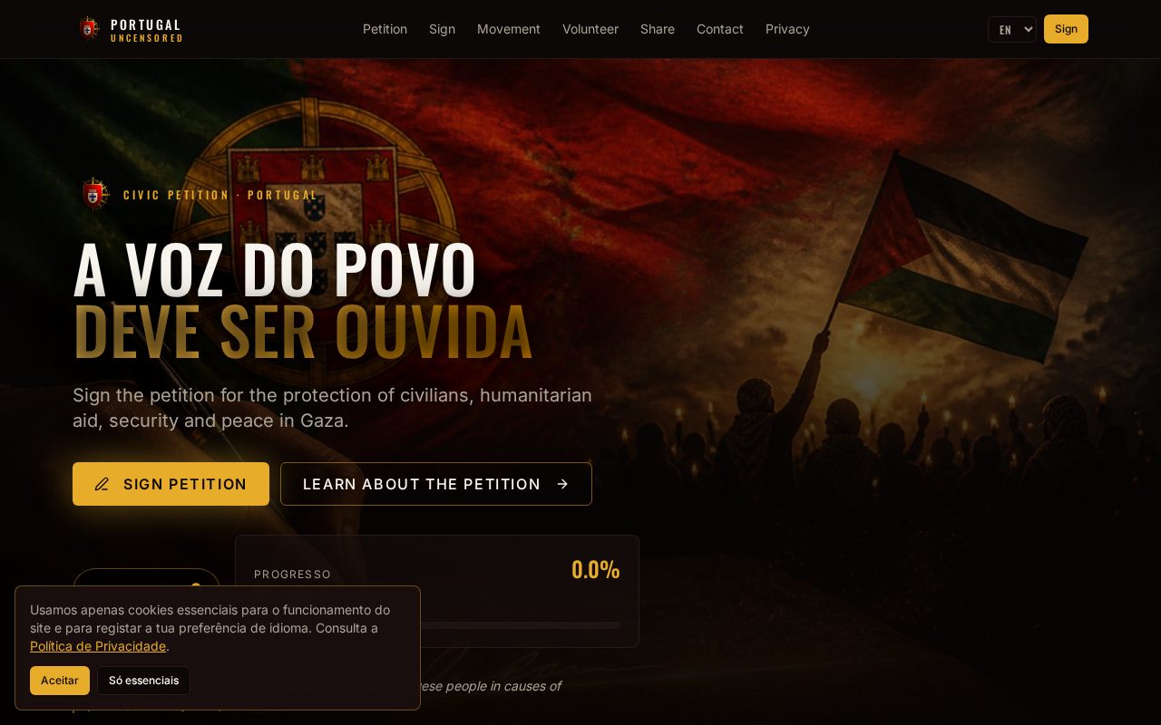 Portugal Uncensored homepage preview